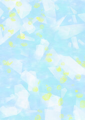 氷の冷たいイメージ青色と黄色