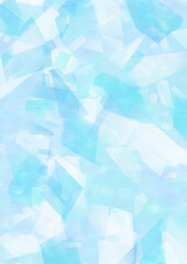 氷の冷たいイメージ青色の水彩