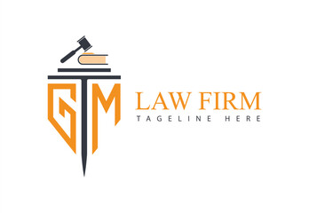  Set of modern law firm justice logo design vector graphic template