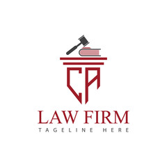 Set of modern law firm justice logo design vector graphic template