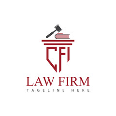 Set of modern law firm justice logo design vector graphic template