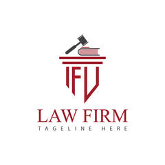 Set of modern law firm justice logo design vector graphic template