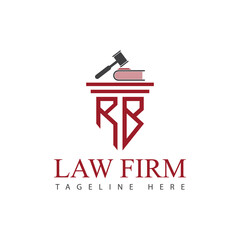  initial monogram for lawfirm logo with sword and scale