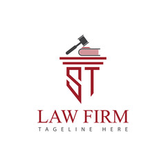  initial monogram for lawfirm logo with sword and scale