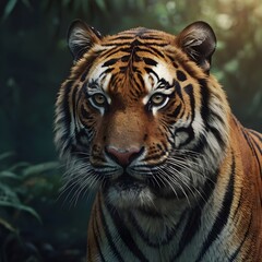 Tiger cinematic background Generative AI 