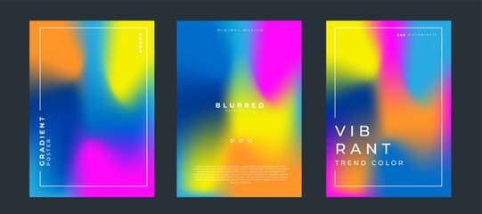 Set of abstract background with beautiful gradation color background for poster flyer banner