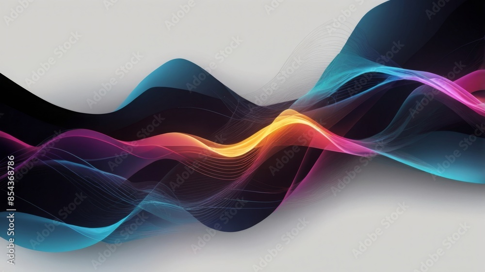 Aufkleber Design an abstract background featuring a digital waveform or signal graph, representing data transmission