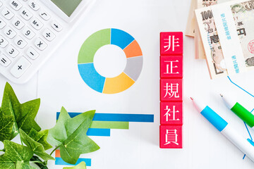 非正規正社員の数の調査イメージ　統計　グラフ