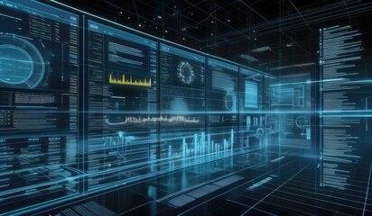 Fototapeta premium technology digital data flow