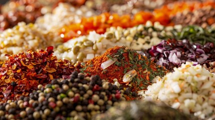 A medley of vibrant es on display ready to be mixed and matched for a deliciously aromatic blend.