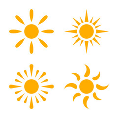 Collection of different yellow sun