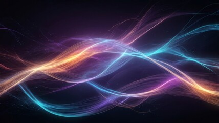 Obraz premium abstract background inspired by fiber optic cables, with bright light streaks and glowing lines