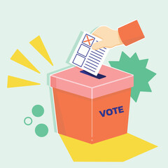 Election vote box government illustration