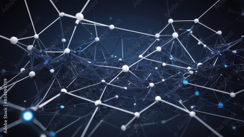 Aufkleber Design an abstract background showcasing interconnected nodes and lines