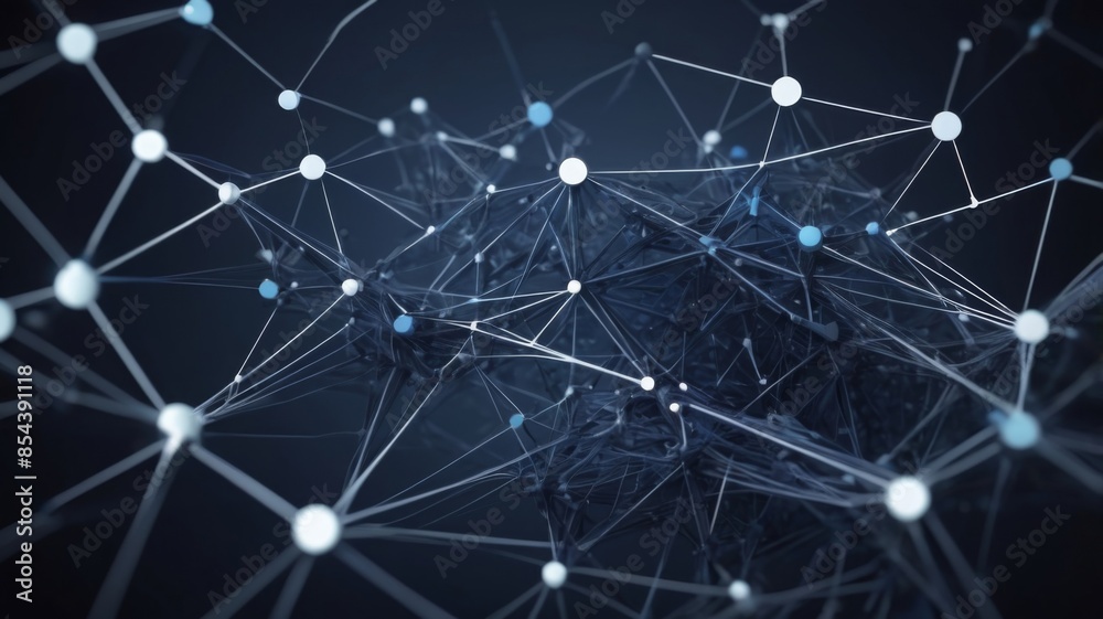 Aufkleber Design an abstract background showcasing interconnected nodes and lines