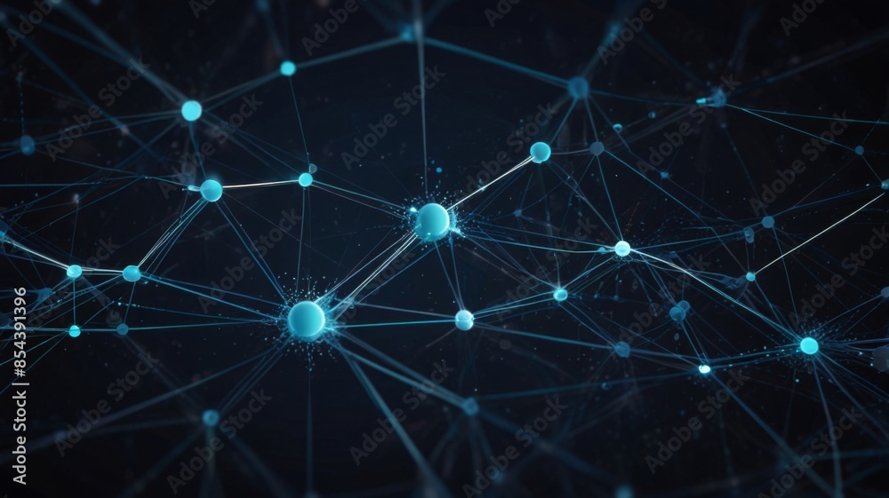 Aufkleber Design an abstract background showcasing interconnected nodes and lines