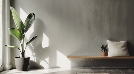 Sunlit Modern Living Room Interior with Comfortable Furnishings. Zoom Virtual Background, Cozy Interior Backdrop, Living Room Background, Virtual Meetings