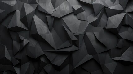 Fototapeta premium Black or dark grey 3d geometric shape texture design background.AI generated image