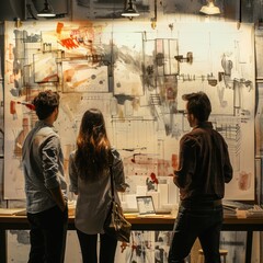 Obraz premium People bustling through the urban landscape, a vibrant tapestry of life in the city.