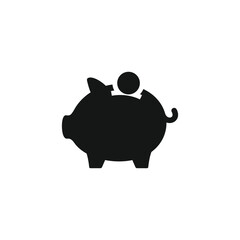 Piggy bank icon vector. EPS 10 editable vector