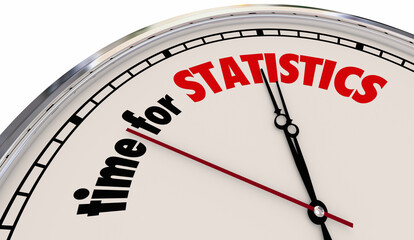 Time for Statistics Clock Data Analysis Stats Numbers 3d Illustration