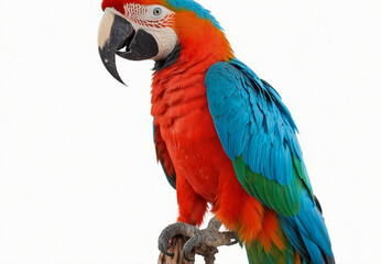 Fototapeta premium Macaw, isolated on white background
