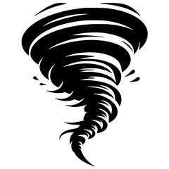 Silueta de viento tornado