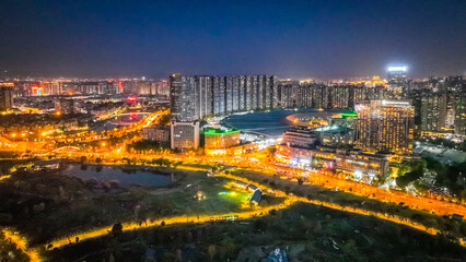 Obraz premium Night View of Chengdu SKP