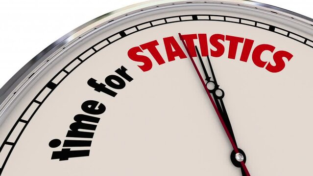 Time for Statistics Clock Data Analysis Stats Numbers 3d Animation