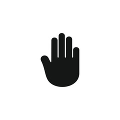 Hand stop icon vector. EPS 10 editable vector