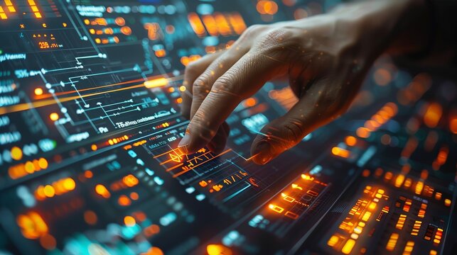 Hand touching the metaverse. Internet digital transformation, next generation of technology era, virtual reality, social media platform. Business background double exposure.