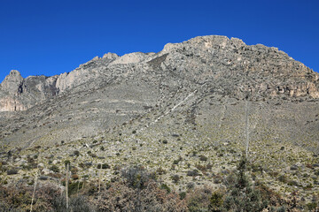 View from the Trail in Guadalupe Mountains National Park, Texas