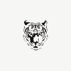 Minimalist Modern Tiger Logo Vector Illustration