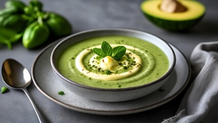  Deliciously healthy avocado soup ready to be savored