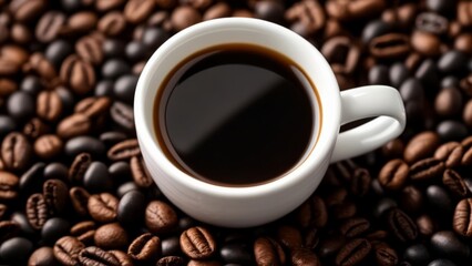 Fototapeta premium A moment of coffee bliss