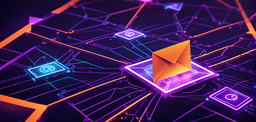  Symbol marketing or newsletter concept, diagram. Send bulk email. Direct selling projects in business List of customers who want to send by email design 