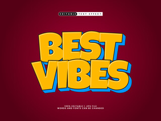 best vibes editable text effect in simple and happy text effect