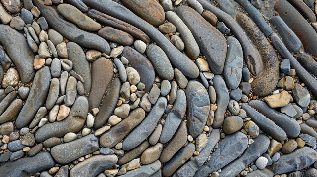 Small pebbles are carefully p to form patterns on the ground reminiscent of the perturbative series used in gauge theory.