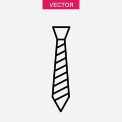 Necktie line icon,  linear style vector flat illustration on white background..eps