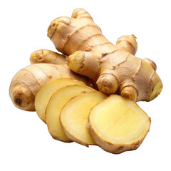 ginger root isolated on white background. Png