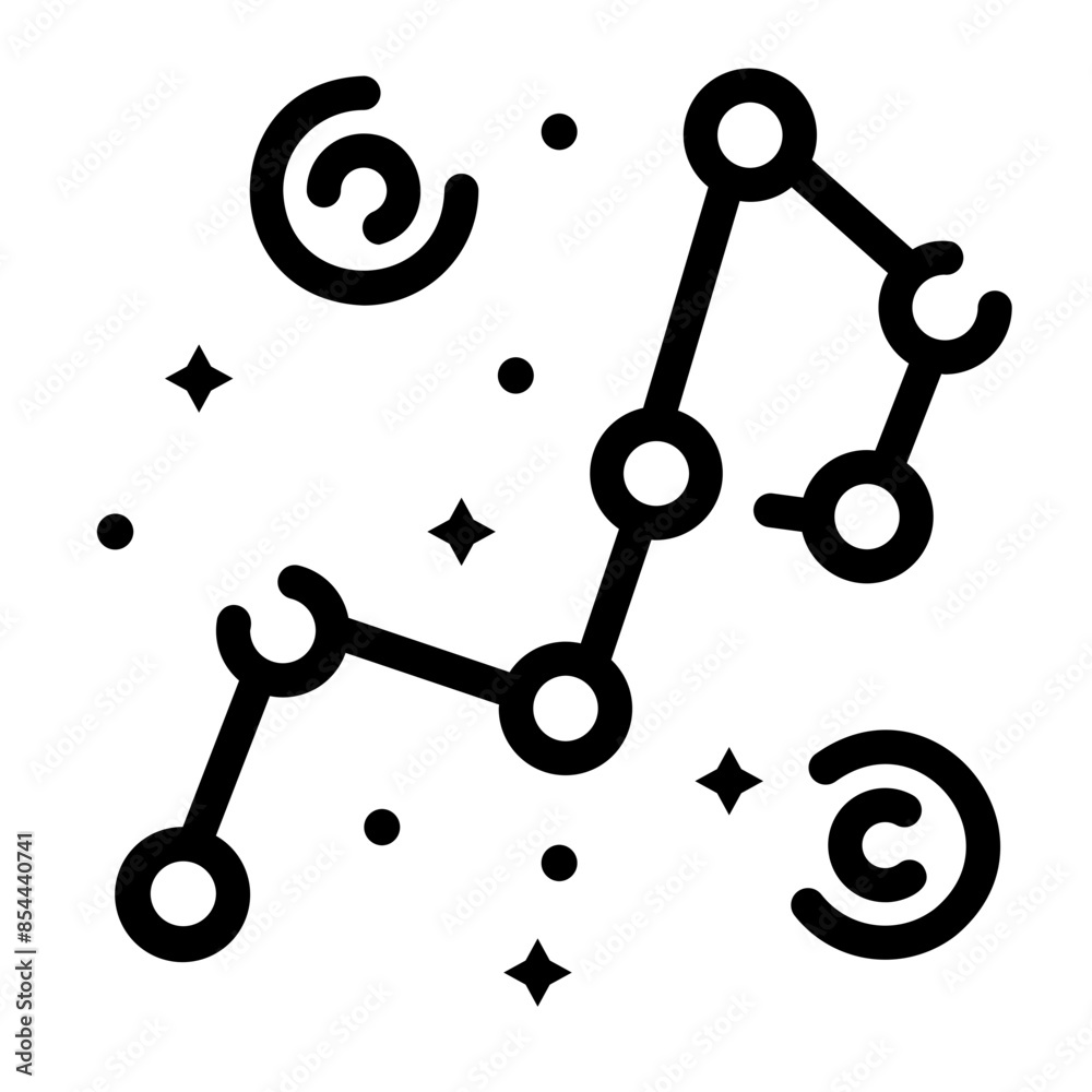 Wall mural constellation line icon - Wall murals