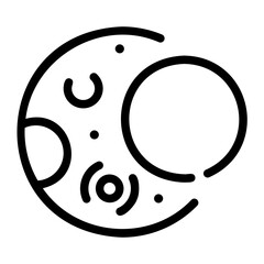 crescent moon Line Icon