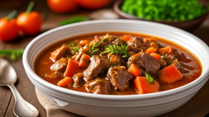  Hearty beef stew with carrots ready to warm your soul