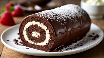  Chocolate delight  A tempting dessert roll