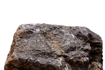 rock stone object on white background.