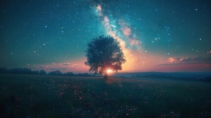 Vivid time-lapse of the night sky over a serene countryside, showcasing swirling stars and drifting clouds under a blanket of darkness.