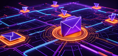  Symbol marketing or newsletter concept, diagram. Send bulk email. Direct selling projects in business List of customers who want to send by email design 