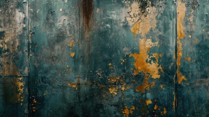 Abstract Textured Blue Wall With Ambient Lighting in a Dark Room