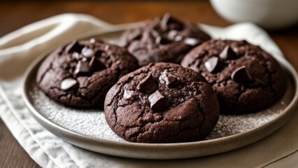  Deliciously decadent chocolate cookies ready to be savored