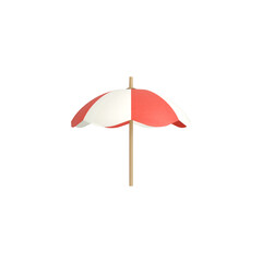 Beach umbrella 3d illustration
